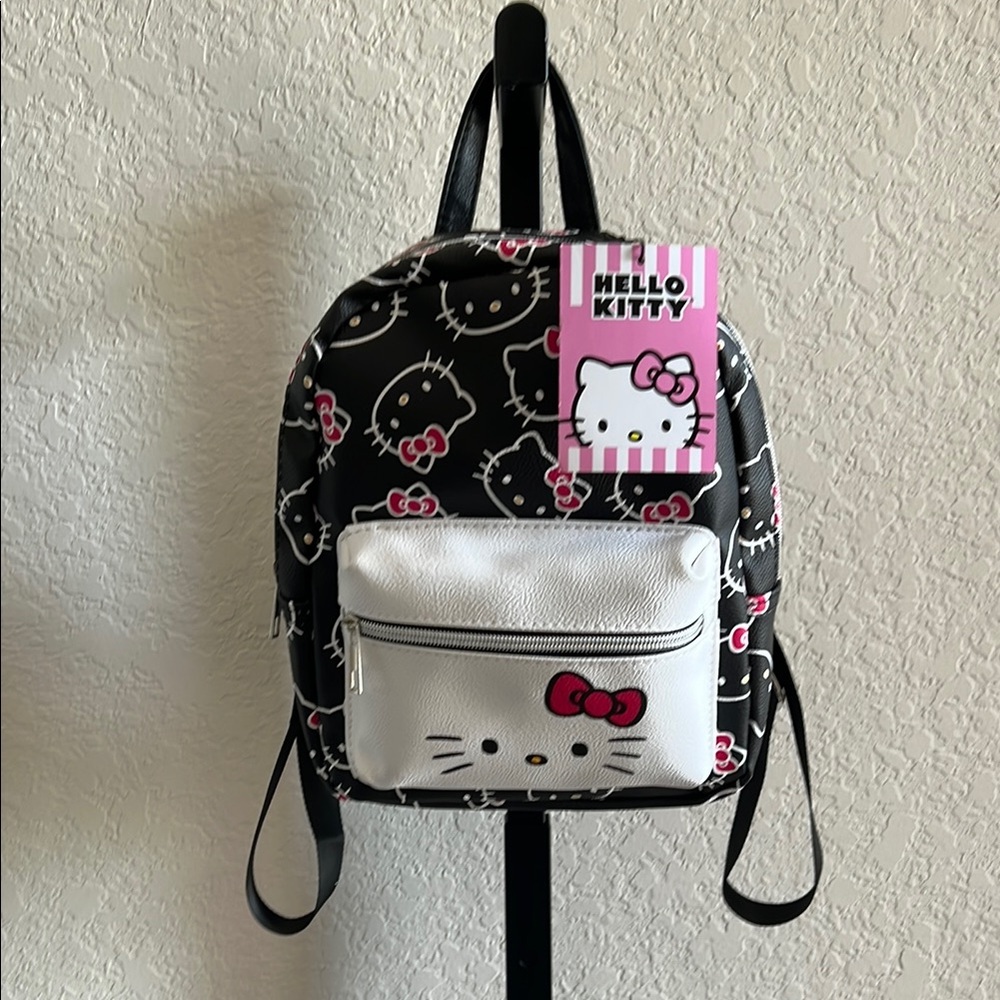 Hello Kitty Black and White Backpack